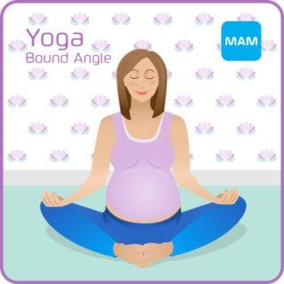Pregnancy Yoga Bound Angle Illustration