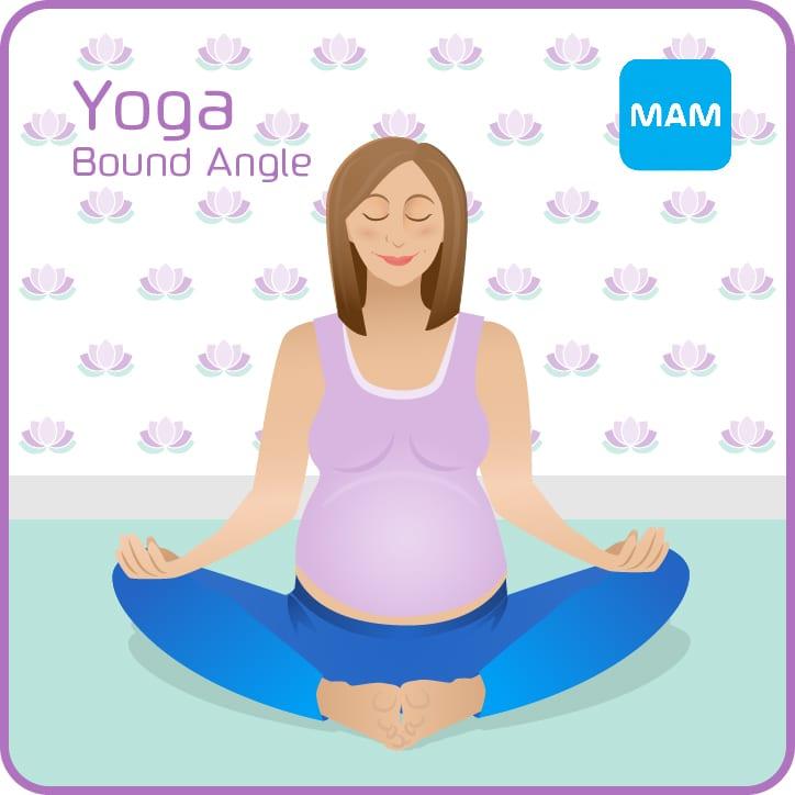 Baby Yoga Bound Angle Illustration